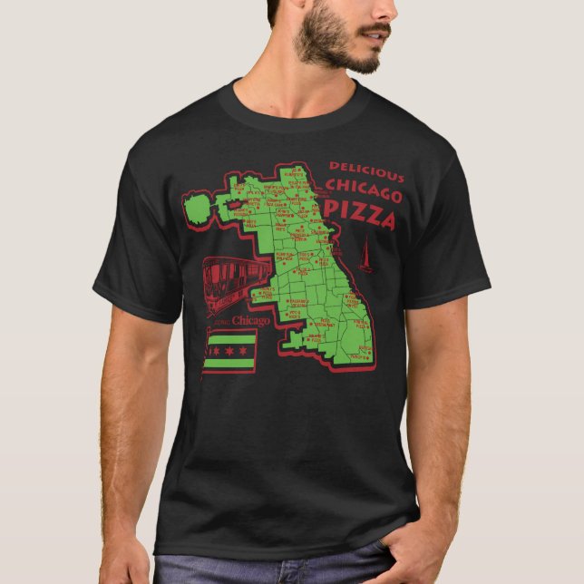 Delicious Chicago Pizza T-Shirt (Front)