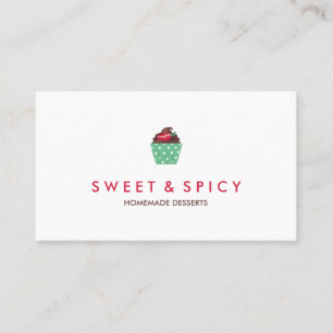 Delicious Chili Cupcake Bakery Business Card