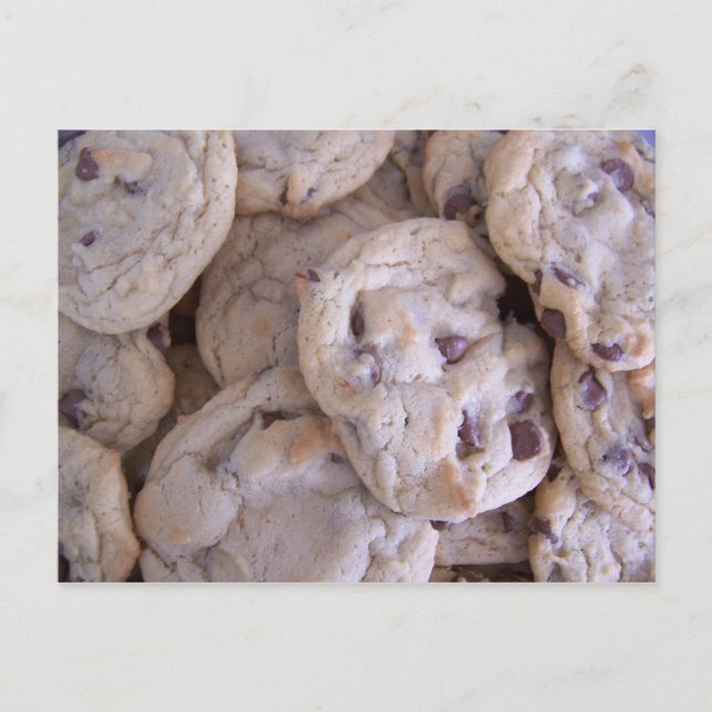 Delicious Chocolate Chip Cookies Photograph Postcard (Front)