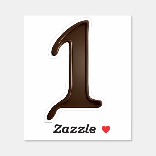 Delicious chocolate number 1 sticker
