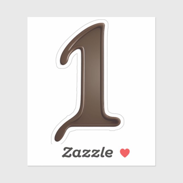 Delicious chocolate number 1 sticker (Sheet)