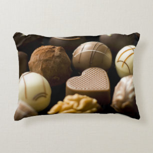 Delicious chocolate pralines accent pillow