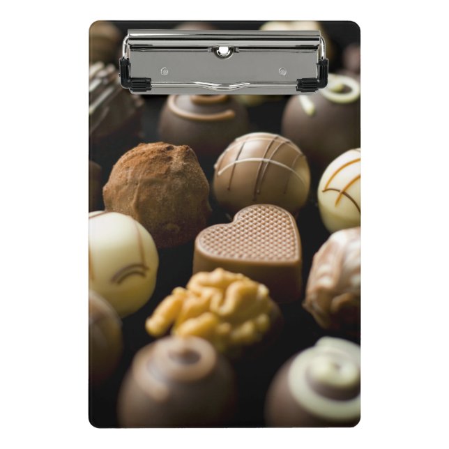 Delicious chocolate pralines mini clipboard (Front)