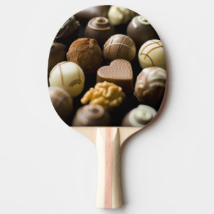 Delicious chocolate pralines ping pong paddle