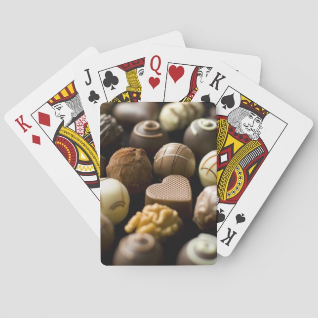 Delicious chocolate pralines poker cards (Back)