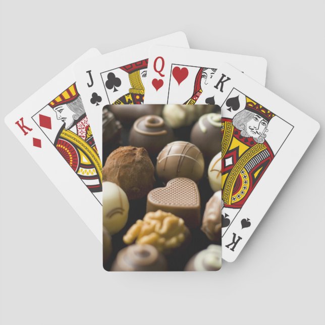 Delicious chocolate pralines poker cards (Back)