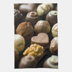 Delicious chocolate pralines towel