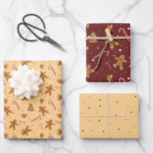 Delicious Christmas biscuits and gingerbread men Wrapping Paper Sheets