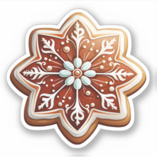 Delicious Christmas Desserts Star Awesome Cookie Sticker