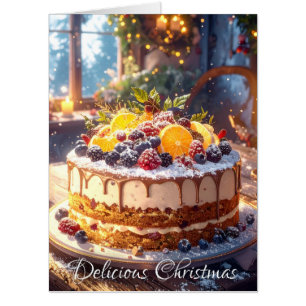 DELICIOUS CHRISTMAS - handwriting style - Card