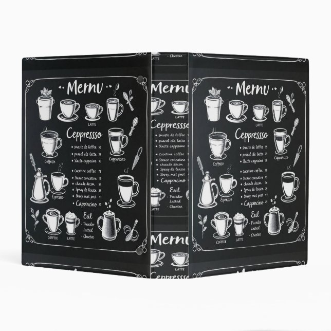 Delicious Coffee Drinks  Mini Binder (Background)