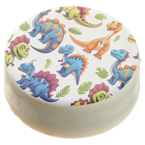 Delicious Colorful Dinosaur_Themed  Chocolate Covered Oreo