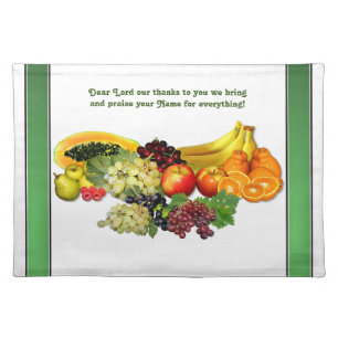 Delicious Colorful Fruit Display Cloth Placemat
