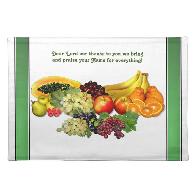 Delicious Colorful Fruit Display Cloth Placemat (Front)