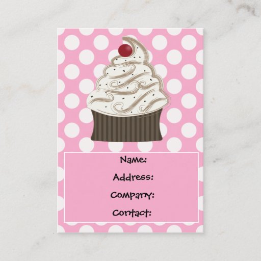 Customizable cupcake business Cards