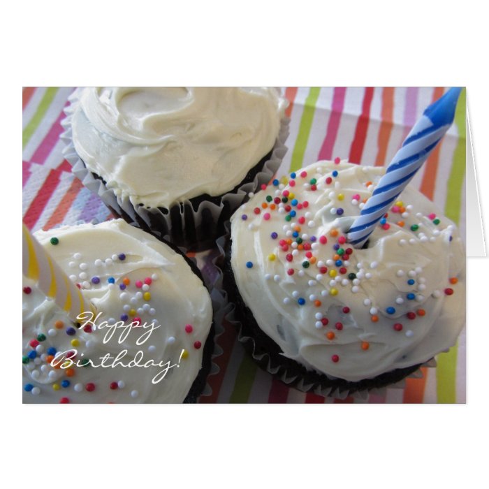 Delicious Cupcakes Birthday Greeting Cards