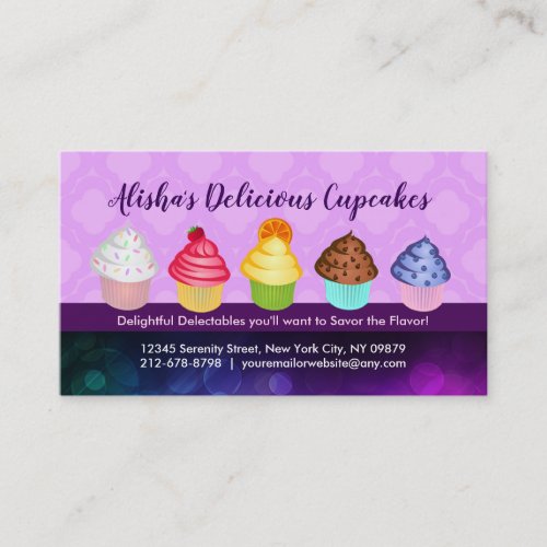 Delicious Cupcakes Business Cards