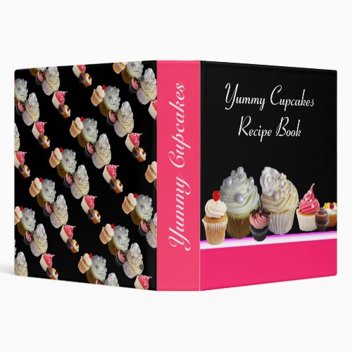 DELICIOUS CUPCAKES DESERT SHOP RECIPE BOOK 3 RING BINDER