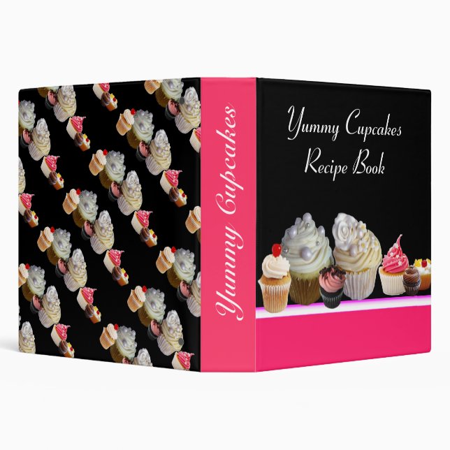 DELICIOUS CUPCAKES DESERT SHOP RECIPE BOOK 3 RING BINDER (Background)