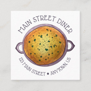 Delicious Daal Vegetarian Indian Red Lentil Dal Square Business Card