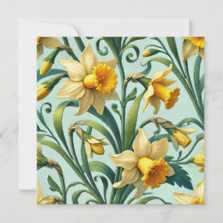 Delicious Daffodils Spring Print Design Invitation