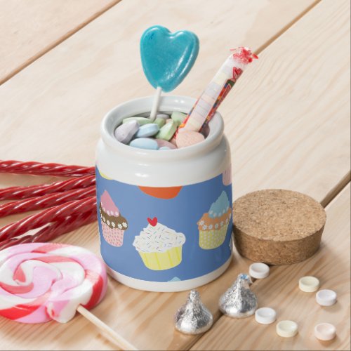 Delicious Decorated Birthday Cupcakes Candy Jar