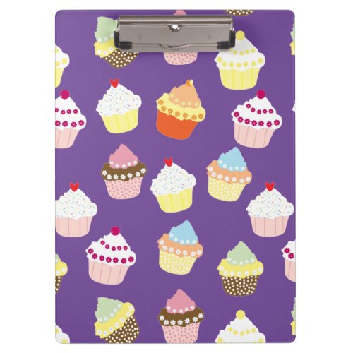 Delicious Decorated Birthday Cupcakes Clipboard