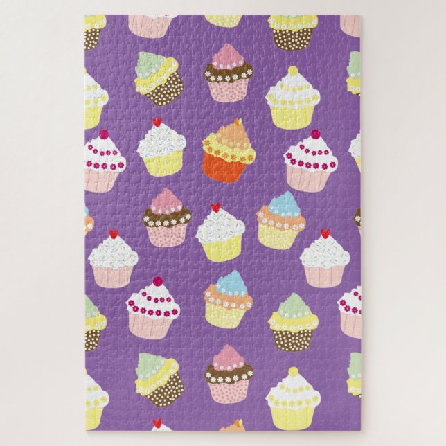 Delicious Decorated Birthday Cupcakes Jigsaw Puzzle (Vertical)