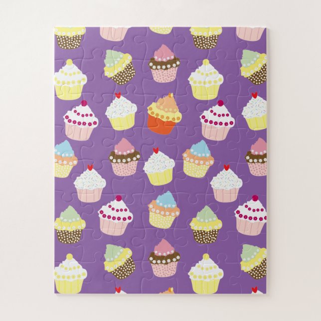 Delicious Decorated Birthday Cupcakes Jigsaw Puzzle (Vertical)