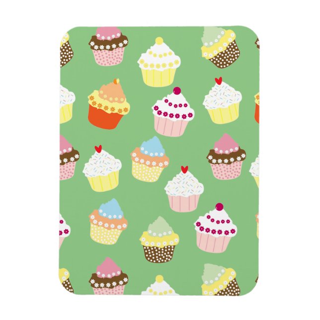 Delicious Decorated Birthday Cupcakes Magnet (Vertical)