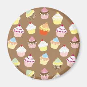 Delicious Decorated Birthday Cupcakes Magnet