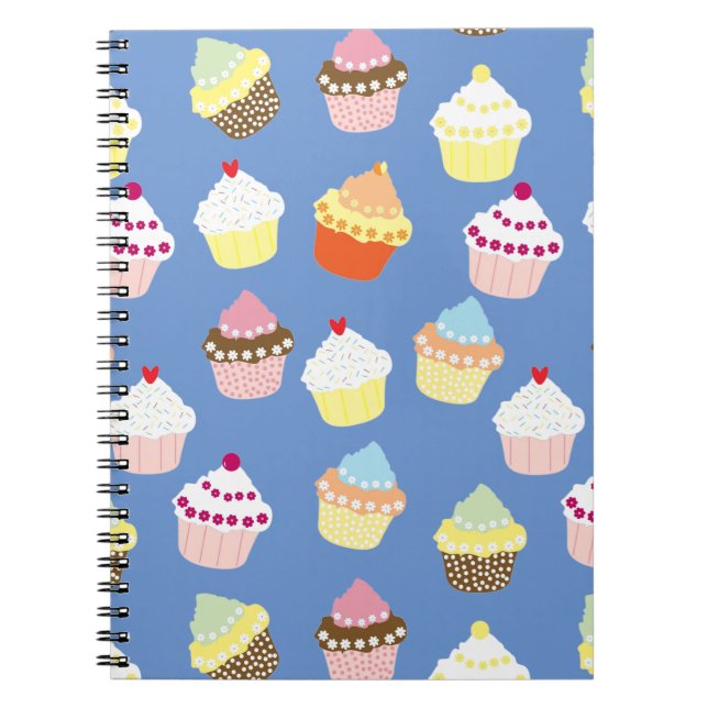 Delicious Decorated Birthday Cupcakes Notebook (Front)