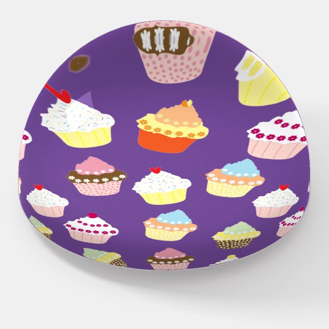 Delicious Decorated Birthday Cupcakes Paperweight (Angled)