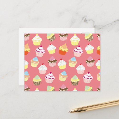 Delicious Decorated Birthday Cupcakes Postcard