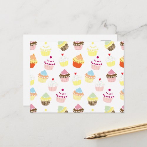 Delicious Decorated Birthday Cupcakes Postcard