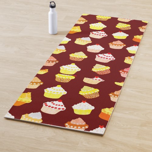 Delicious Decorated Birthday Cupcakes Yoga Mat