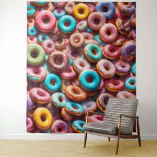 Delicious donut pattern tapestry