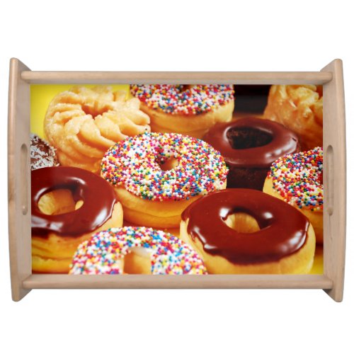 Delicious donuts print serving tray
