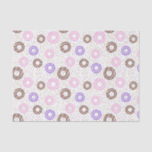 Delicious Donuts Tissue Paper on White