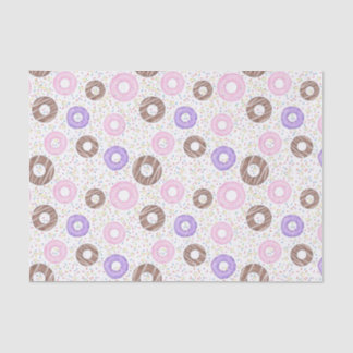 Delicious Donuts Tissue Paper on White