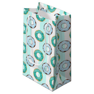 Delicious Donuts Turquoise Stripes Gift Bag