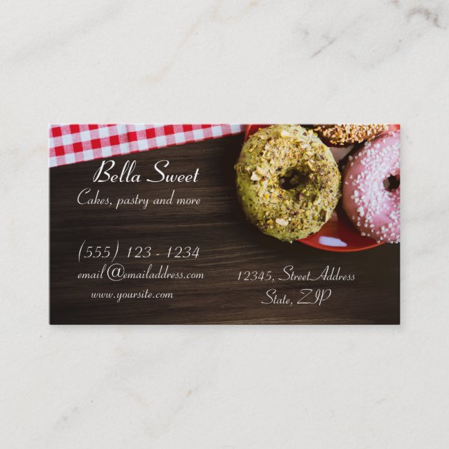 Delicious Doughnuts Business Card (Front)