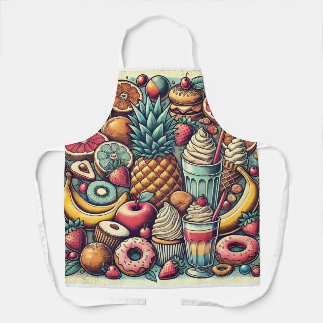 Delicious food design Aprons (Front)