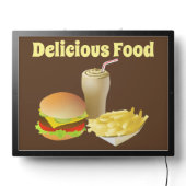 Delicious Food Fast Service Business LED Sign (Lights Off)