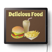 Delicious Food Fast Service Business LED Sign (Lights Off)