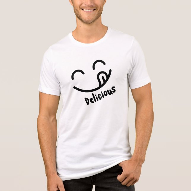 Delicious Foodie T-Shirt Tri-Blend Shirt (Front)