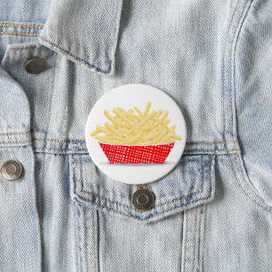 Delicious French Fries Retro Fast Food  Button