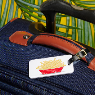 Delicious French Fries Retro Fast Food  Luggage Tag