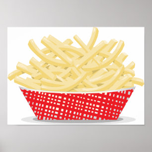 Delicious French Fries Retro Fast Food  Poster