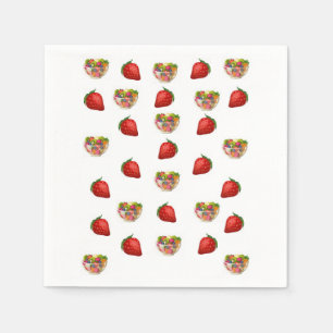 Delicious Fresh Strawberry Paper Napkins